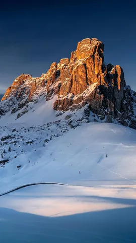 Ra Gusela peak at Giau Pass, near Cortina d'Ampezzo, Italy