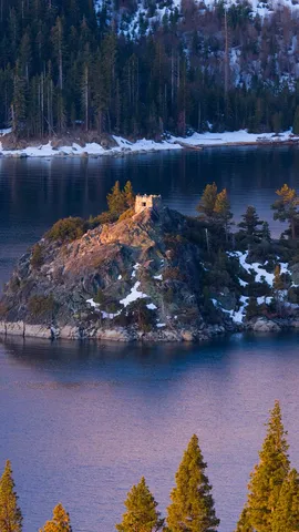 Emerald Bay and Fannette Island, Lake Tahoe, California, United States