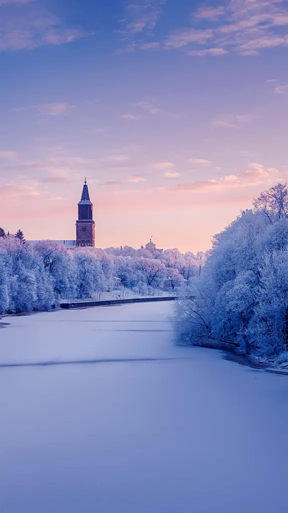 冰雪皑皑的芬兰