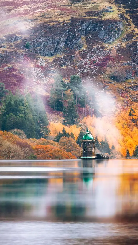 伊兰谷中的Pen y Garreg水坝，威尔士