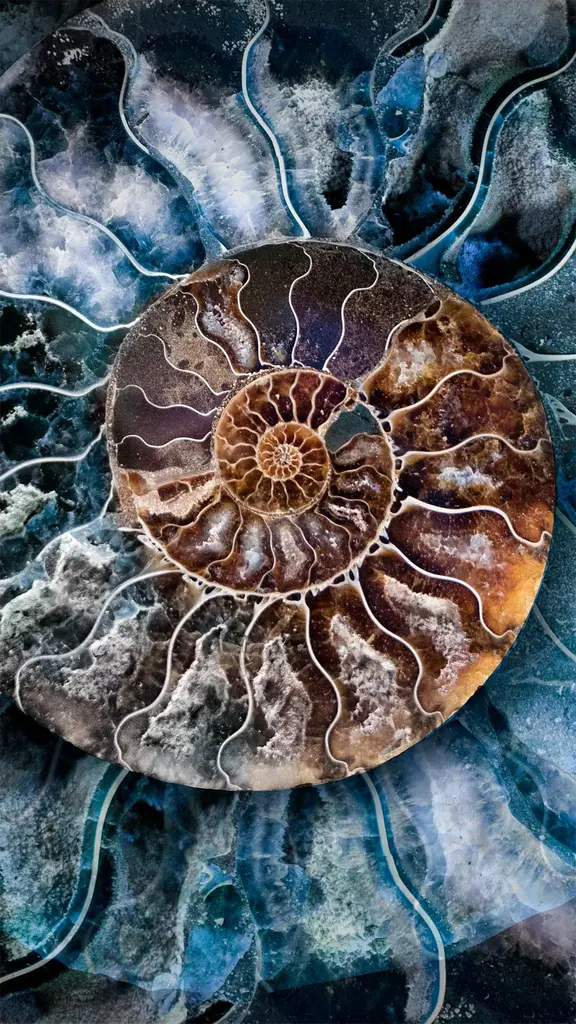 菊石亚纲壳体的横截面