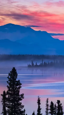 Willow Lake and Mount Blackburn, Wrangell-St. Elias National Park and Preserve, Alaska, United States
