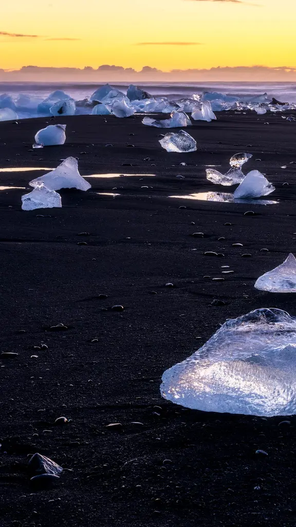 &iexcl;Una playa de cristal congelado!
