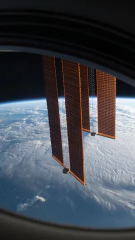 ISS main solar arrays seen from SpaceX Crew Dragon Endeavour