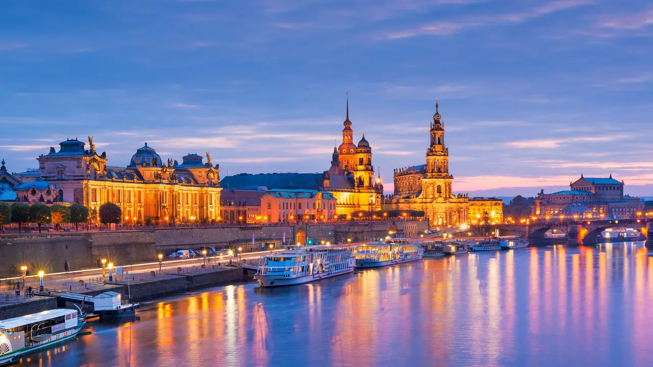 Elbe river in Dresden, Germany