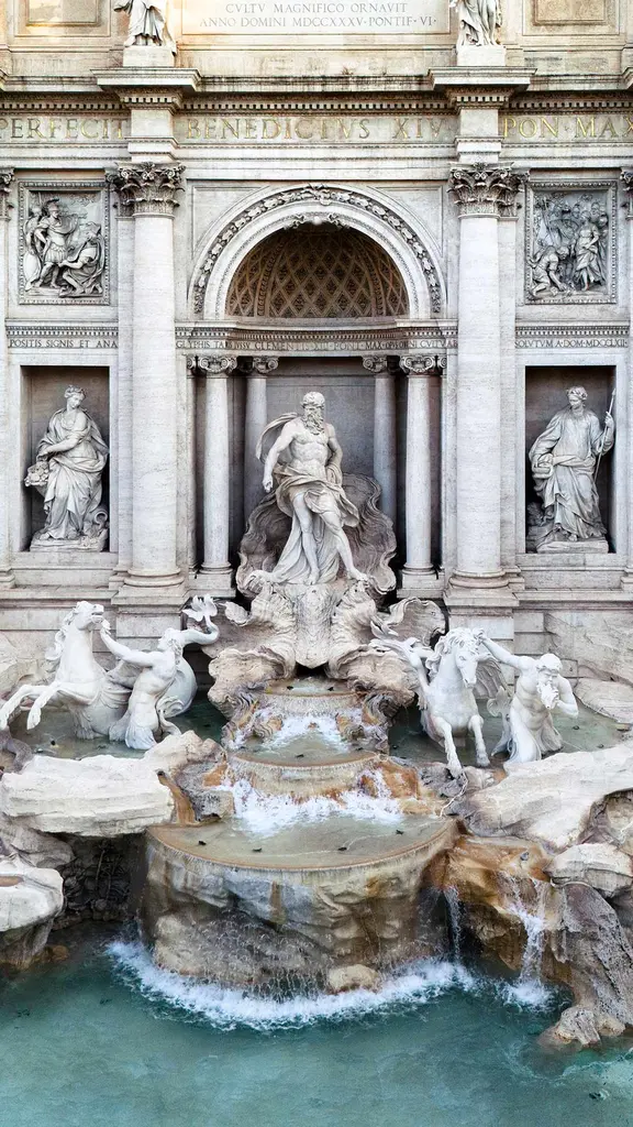 The Trevi Fountain in Rome, Italy