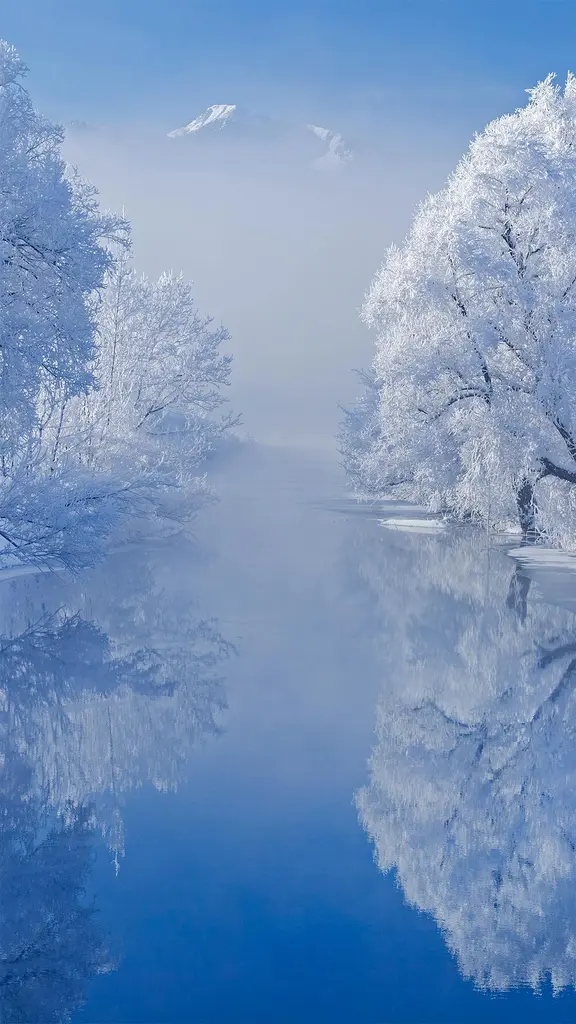 冬日里的科赫尔湖，德国巴伐利亚州